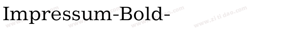 Impressum-Bold字体转换