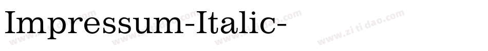Impressum-Italic字体转换