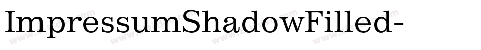 ImpressumShadowFilled字体转换