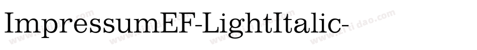 ImpressumEF-LightItalic字体转换