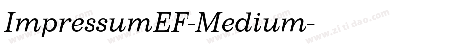 ImpressumEF-Medium字体转换