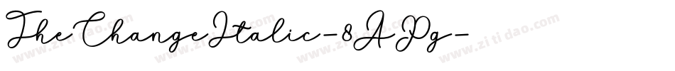 TheChangeItalic-8APg字体转换