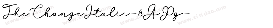 TheChangeItalic-8APg字体转换