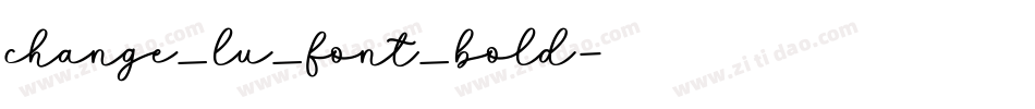 change_lu_font_bold字体转换
