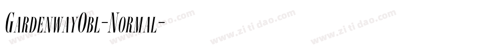 GardenwayObl-Normal字体转换