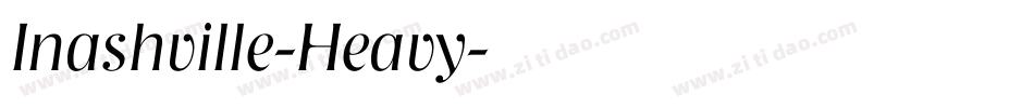 Inashville-Heavy字体转换