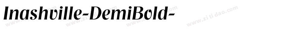Inashville-DemiBold字体转换
