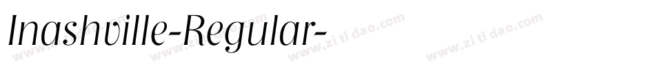 Inashville-Regular字体转换
