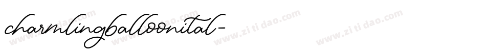 charmlingballoonital字体转换