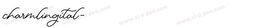 charmlingital字体转换