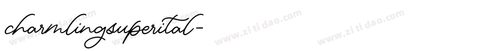 charmlingsuperital字体转换