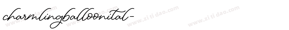 charmlingballoonital字体转换