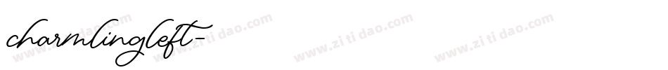 charmlingleft字体转换