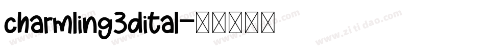 charmling3dital字体转换