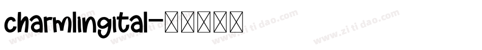 charmlingital字体转换