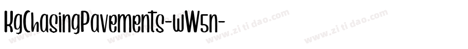 KgChasingPavements-wW5n字体转换