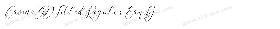 Casino3DFilledRegular-EaqRj字体转换