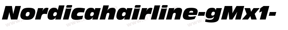 Nordicahairline-gMx1字体转换