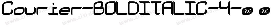 Courier-BOLDITALIC-4字体转换