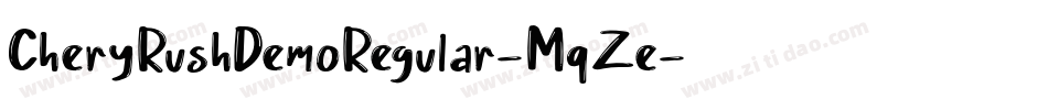 CheryRushDemoRegular-MqZe字体转换