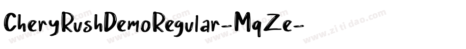 CheryRushDemoRegular-MqZe字体转换