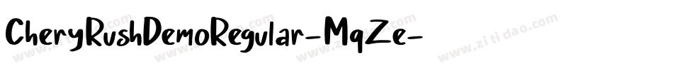 CheryRushDemoRegular-MqZe字体转换