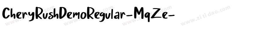 CheryRushDemoRegular-MqZe字体转换