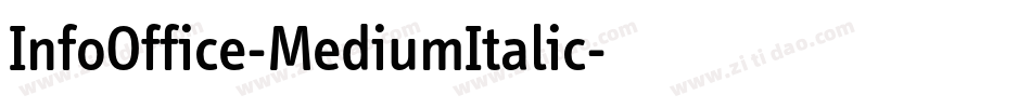 InfoOffice-MediumItalic字体转换