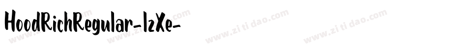 HoodRichRegular-lzXe字体转换
