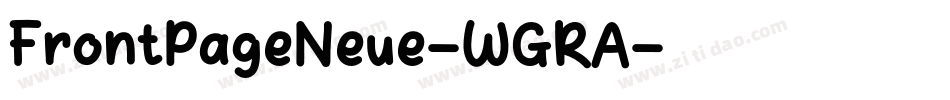 FrontPageNeue-WGRA字体转换