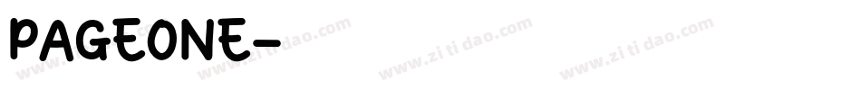 PAGEONE字体转换