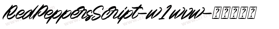 RedPeppersScript-w1wvw字体转换