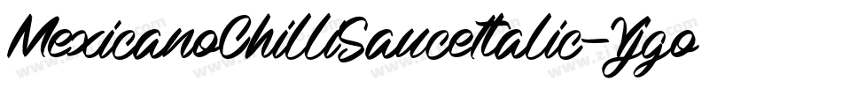 MexicanoChilliSauceItalic-Yjgo字体转换