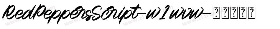 RedPeppersScript-w1wvw字体转换