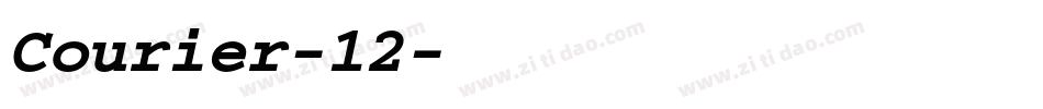 Courier-12字体转换