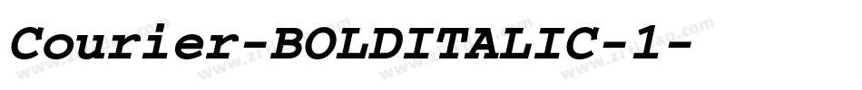 Courier-BOLDITALIC-1字体转换