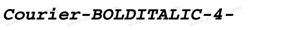 Courier-BOLDITALIC-4字体转换