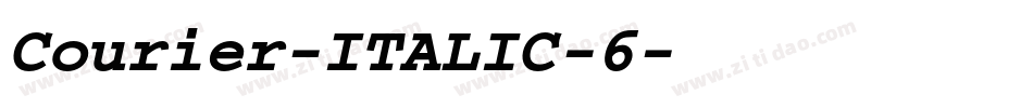 Courier-ITALIC-6字体转换