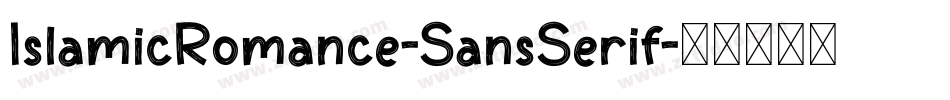 IslamicRomance-SansSerif字体转换