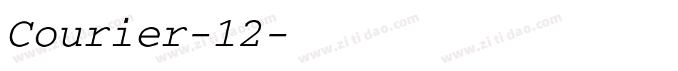 Courier-12字体转换
