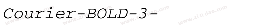 Courier-BOLD-3字体转换