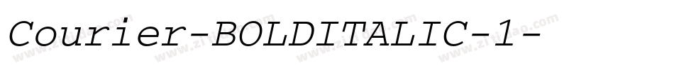 Courier-BOLDITALIC-1字体转换