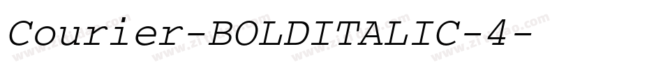 Courier-BOLDITALIC-4字体转换