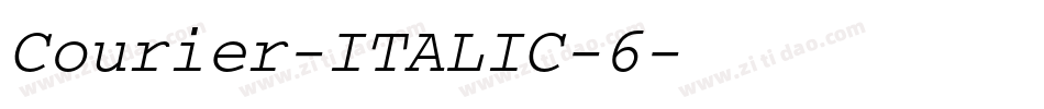 Courier-ITALIC-6字体转换