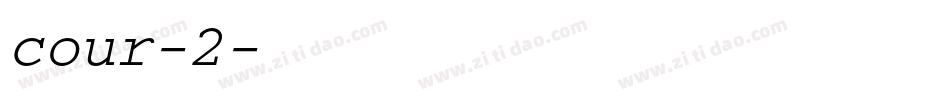 cour-2字体转换