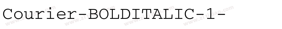 Courier-BOLDITALIC-1字体转换