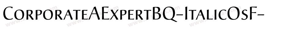 CorporateAExpertBQ-ItalicOsF字体转换