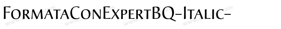 FormataConExpertBQ-Italic字体转换