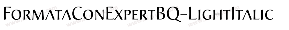 FormataConExpertBQ-LightItalic字体转换