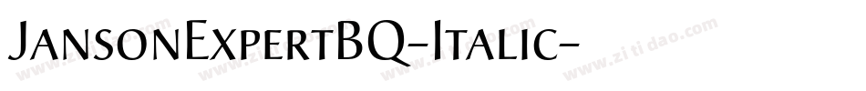 JansonExpertBQ-Italic字体转换